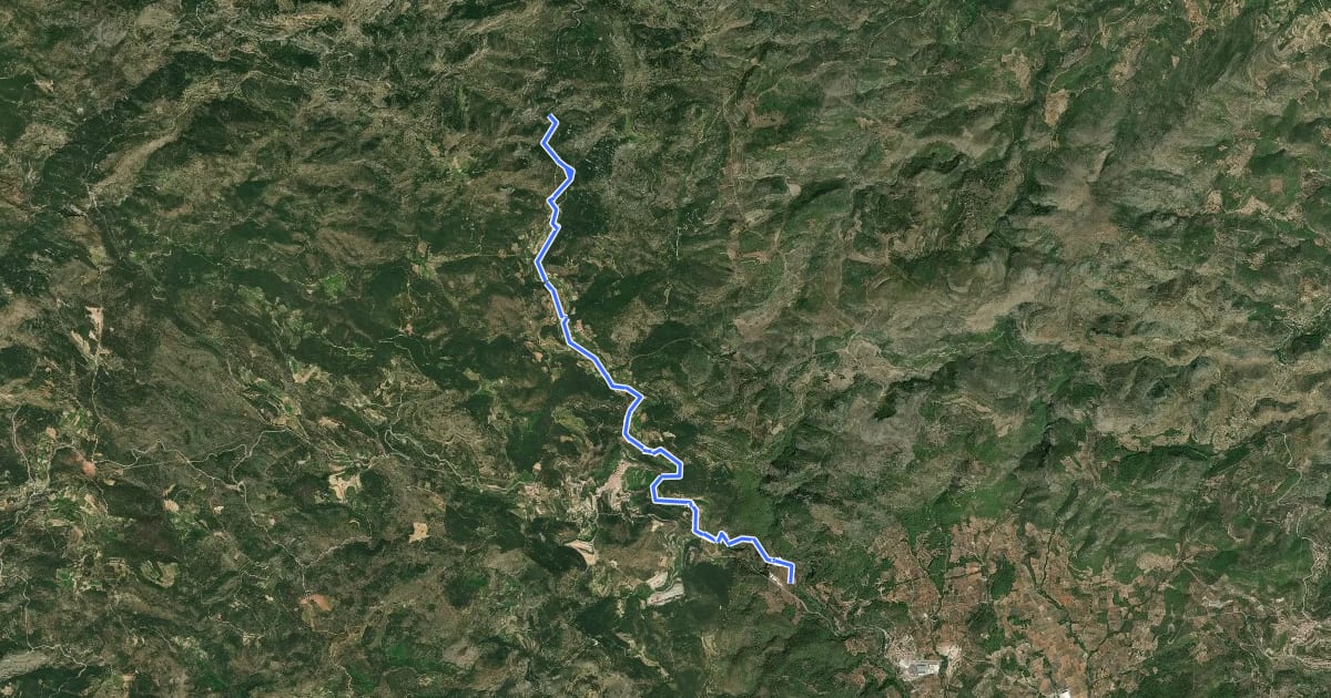 Маршрут Camí Natural Ruta dels Molins d'Aigua на спутниковом снимке