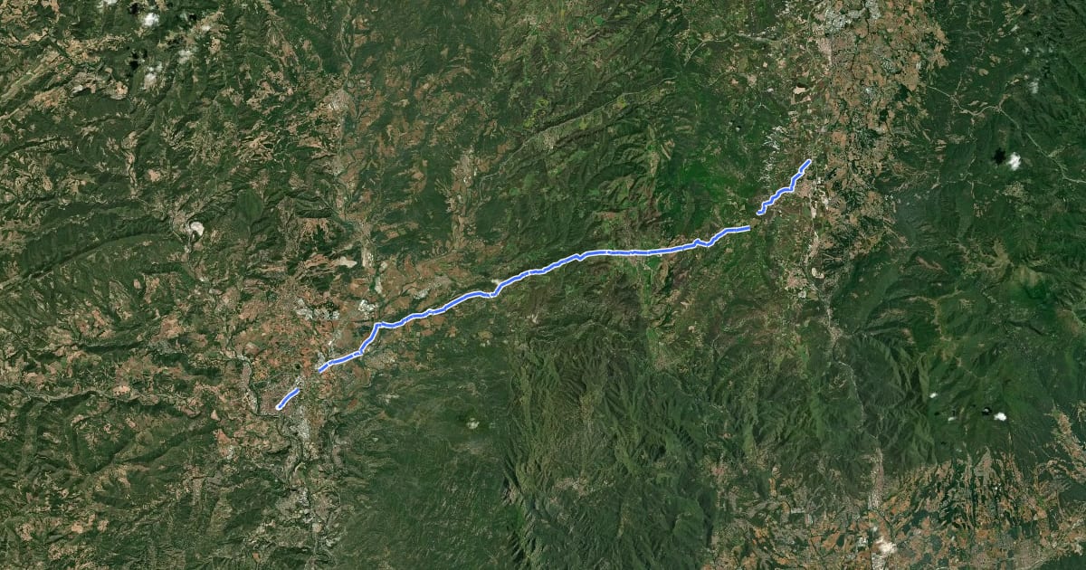 Маршрут Camí Ral de Manresa a Vic на спутниковом снимке