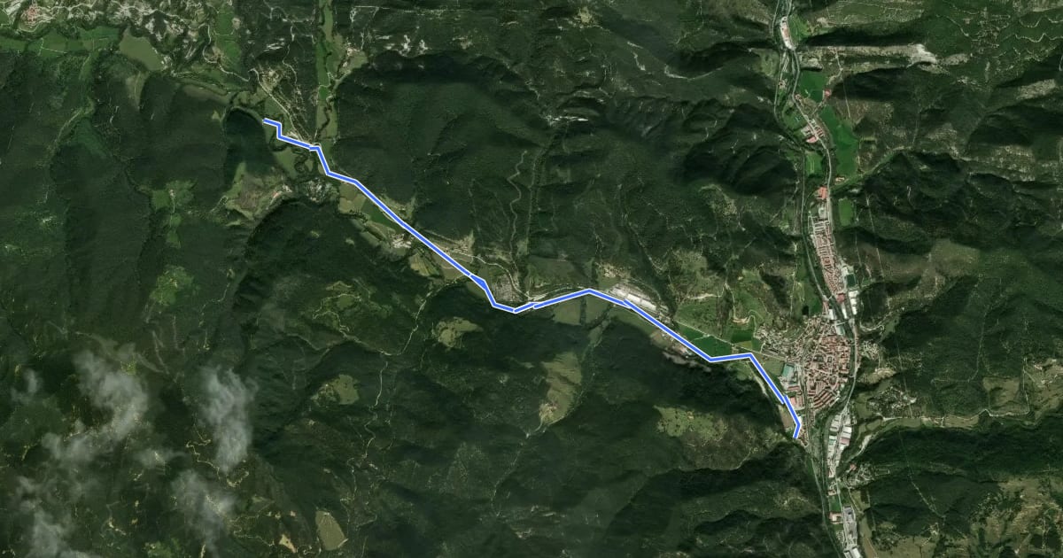 Маршрут Camí Ramader de Campdevànol на спутниковом снимке
