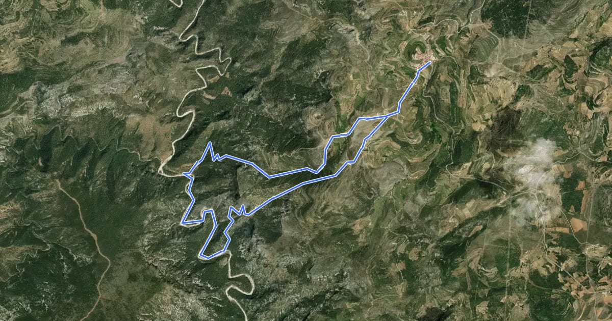 Маршрут Camí Roca Penyacalba на спутниковом снимке