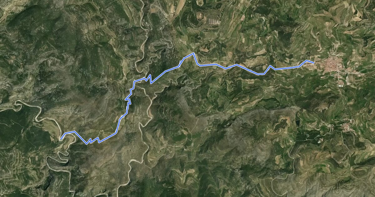Маршрут Camí Vell de Benassal a Vistavella (pel Molí del Pas) на спутниковом снимке