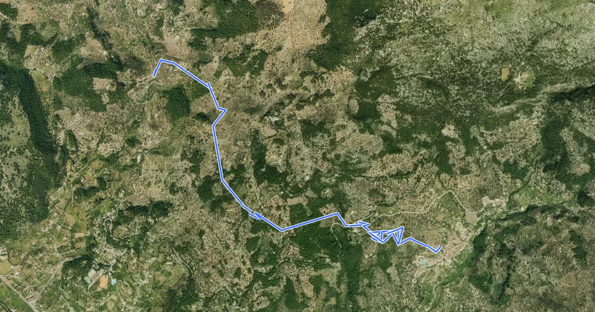 Маршрут Camí vell de Fornalutx a sa Figuera на спутниковом снимке