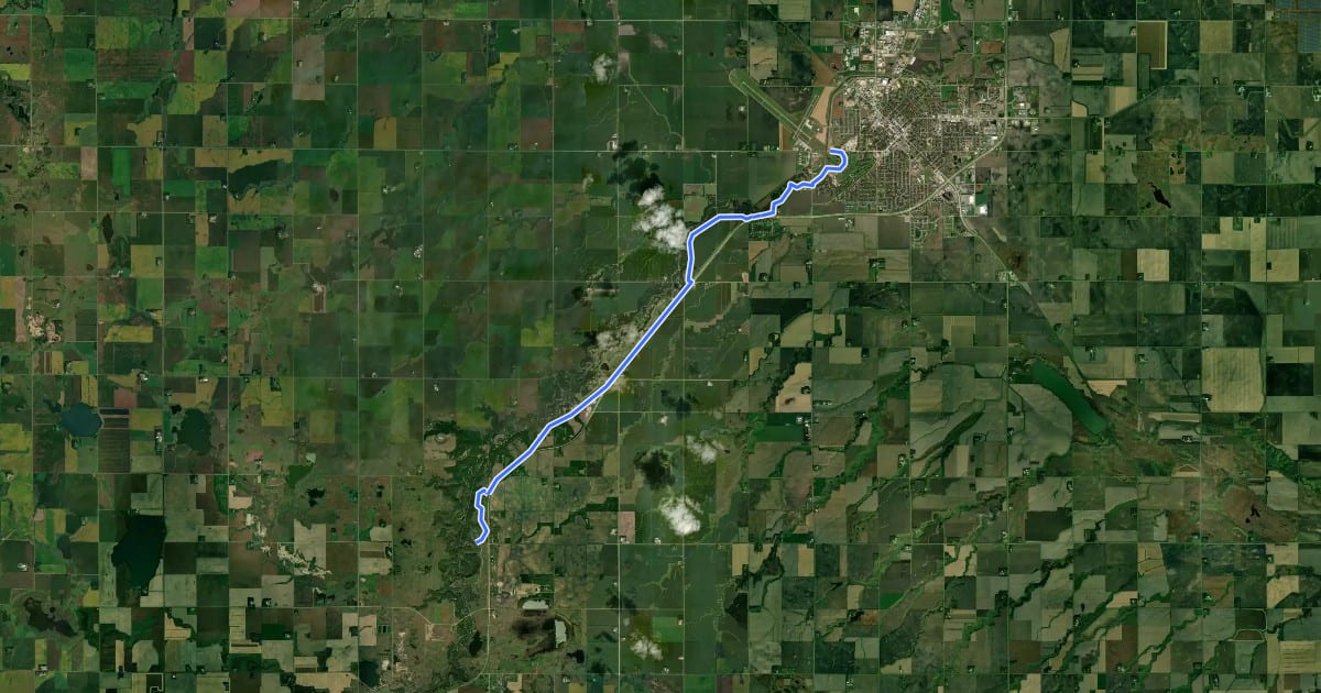 Маршрут Camden Regional Trail на спутниковом снимке