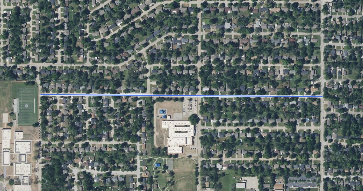 Маршрут Camden Way на спутниковом снимке