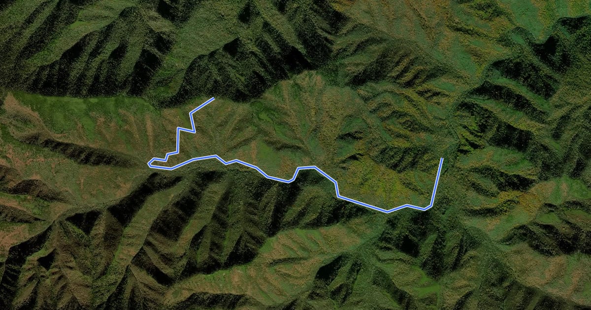 Маршрут Camel Gap Trail на спутниковом снимке