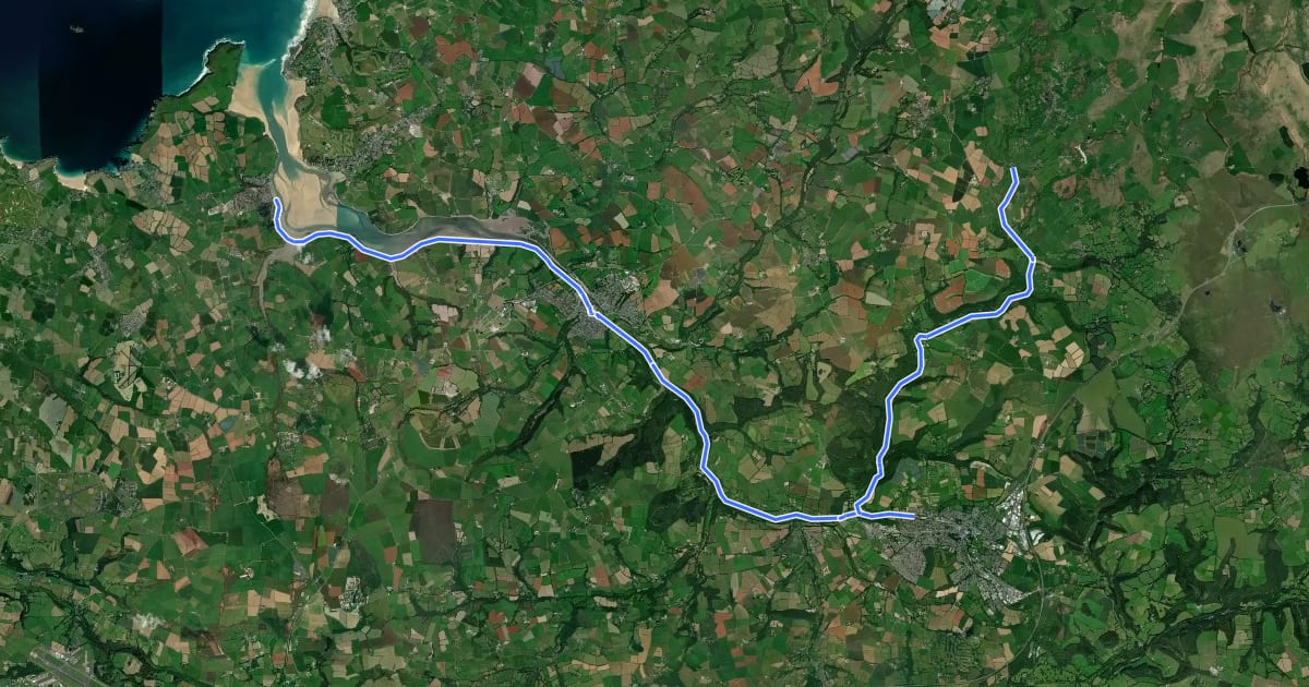 Маршрут Camel Trail на спутниковом снимке