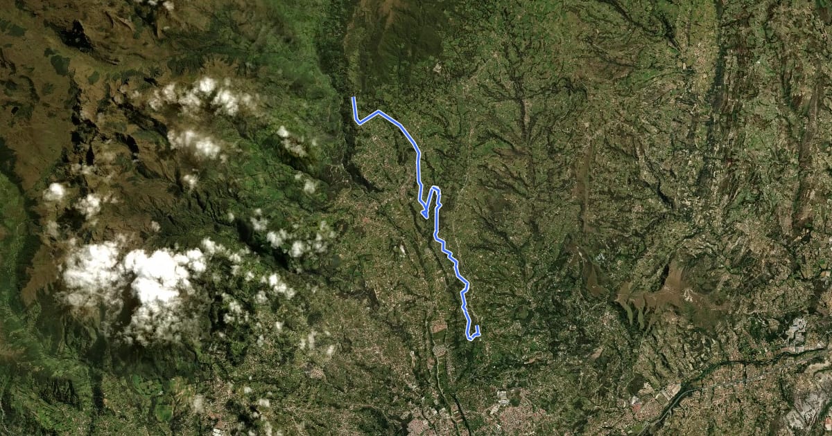 Маршрут CaminANTES Ruta 1: Zhinglla Cachaulo на спутниковом снимке