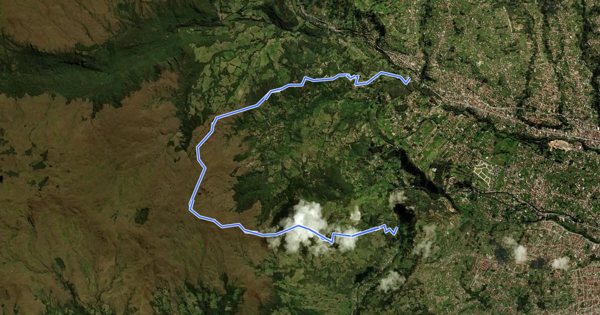 Маршрут CaminANTES Ruta 15: Barabón – Pallkarumi – Sayausí на спутниковом снимке
