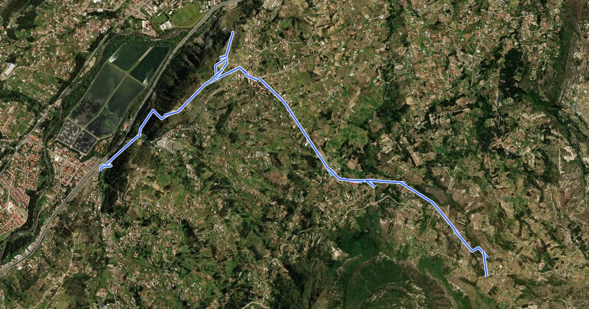 Маршрут CaminANTES Ruta 6: Guagualzhumi – Cerro Jalshi на спутниковом снимке