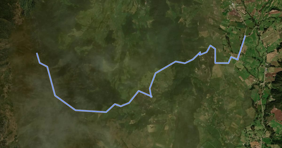 Маршрут Caminata a las Peñas на спутниковом снимке