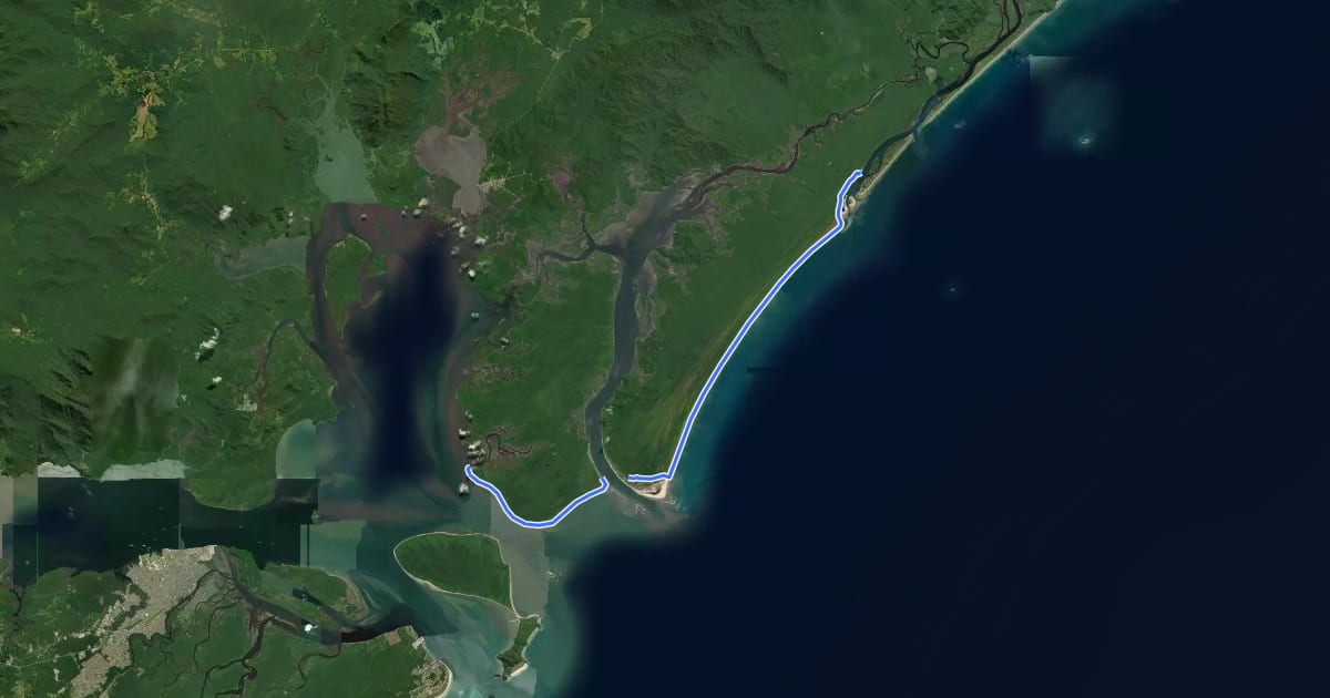 Маршрут Caminhada da Praia Deserta на спутниковом снимке