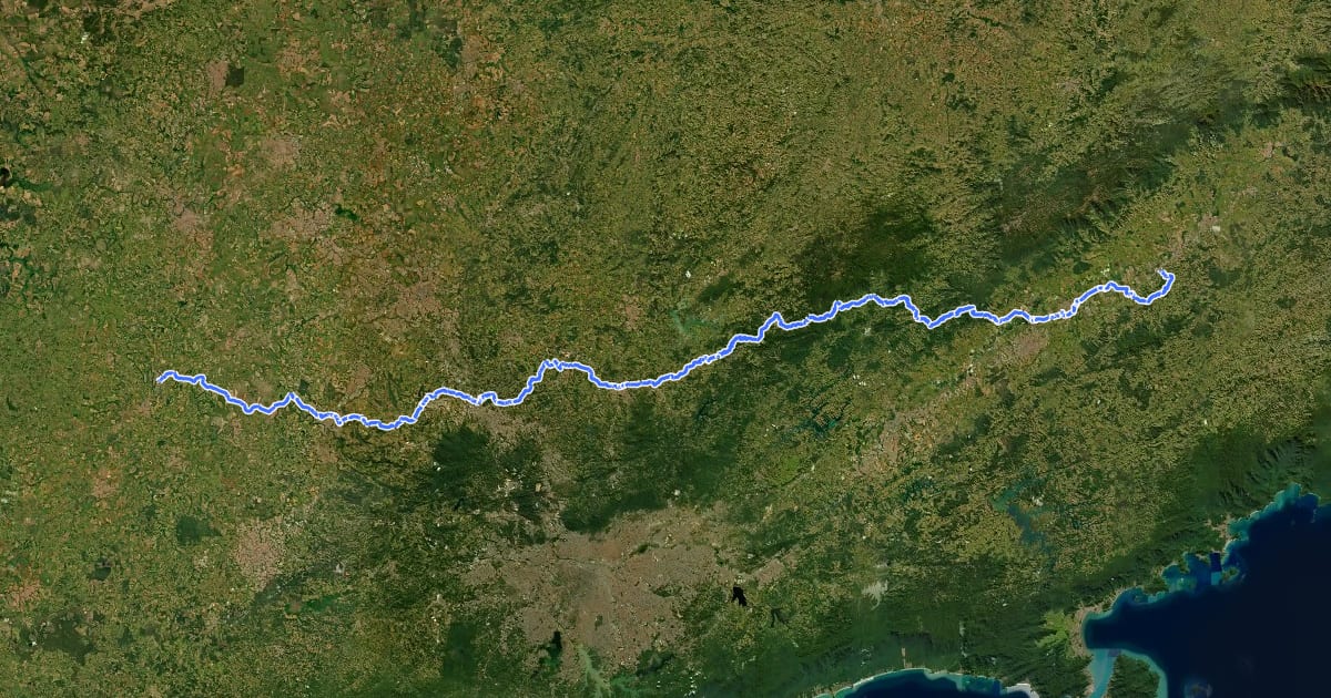 Маршрут Caminho da Graça на спутниковом снимке