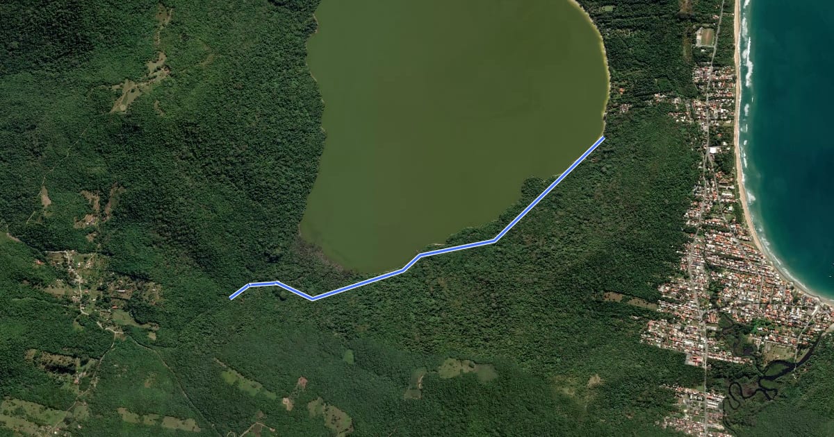 Маршрут Caminho da Gurita на спутниковом снимке