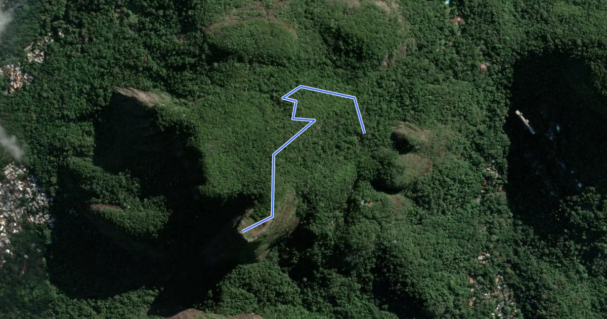 Маршрут Caminho da Pedra Bonita на спутниковом снимке