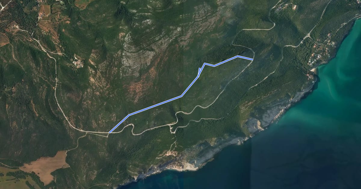 Маршрут Caminho das 3 Cruzes на спутниковом снимке