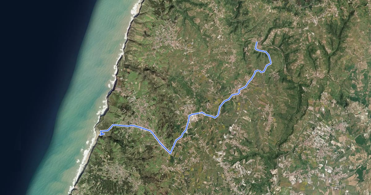 Маршрут Caminho do Atlântico (Troço Magoito-Carvalhal) на спутниковом снимке