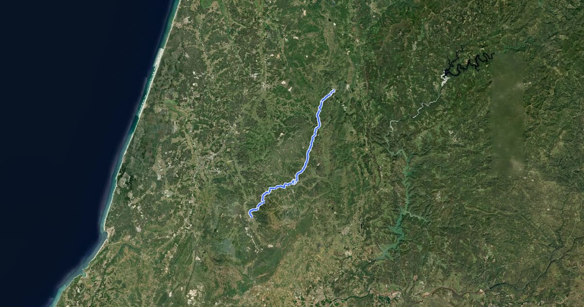 Маршрут Caminho do Norte (Fátima) на спутниковом снимке