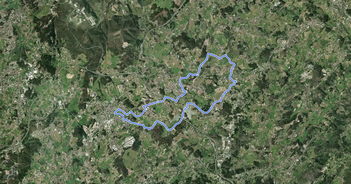Маршрут Caminho do Românico 1 на спутниковом снимке