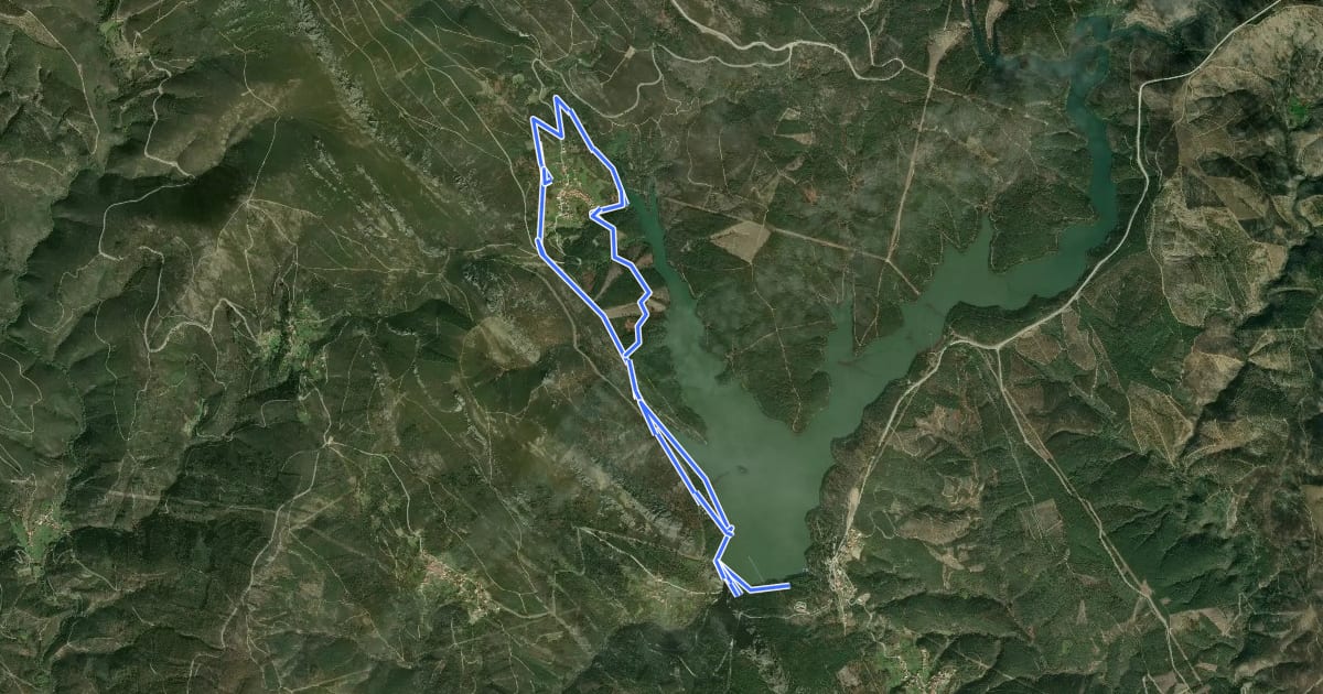 Маршрут Caminho do Xisto da Barragem de Santa Luzia на спутниковом снимке
