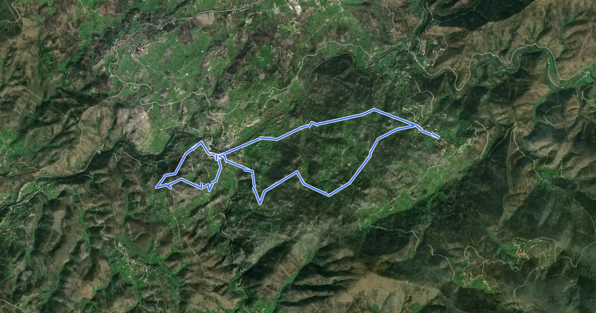 Маршрут Caminho do Xisto de Aldeia das Dez II – Rota Imperial на спутниковом снимке