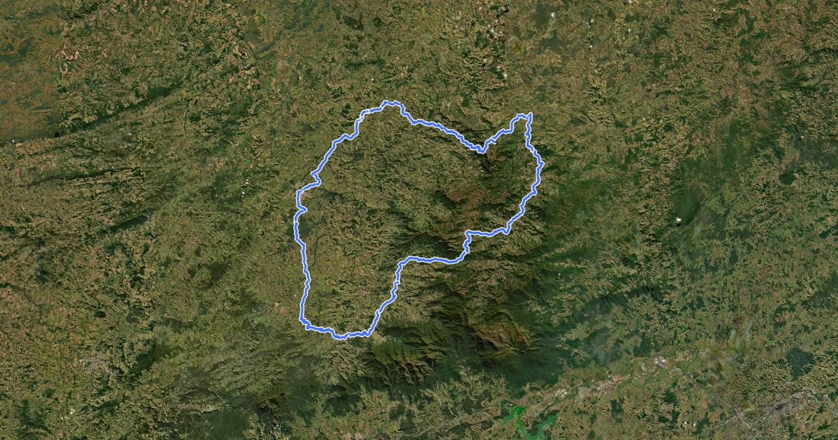 Маршрут Caminho dos Anjos на спутниковом снимке