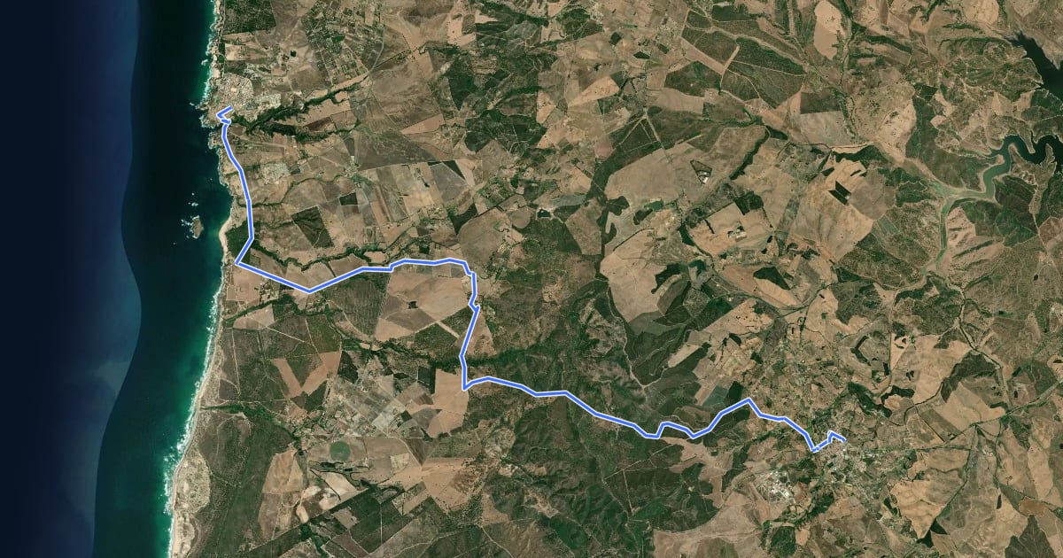 Маршрут Caminho Histórico - Cercal do Alentejo » Porto Covo на спутниковом снимке