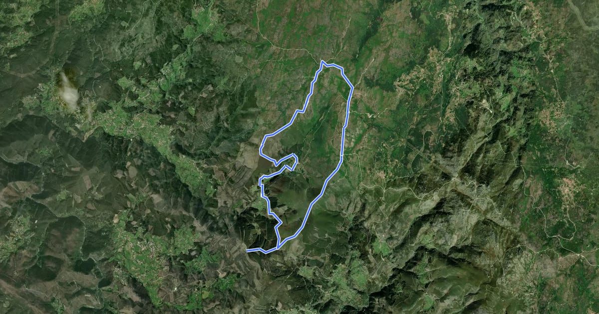 Маршрут Caminhos de Montemuro на спутниковом снимке