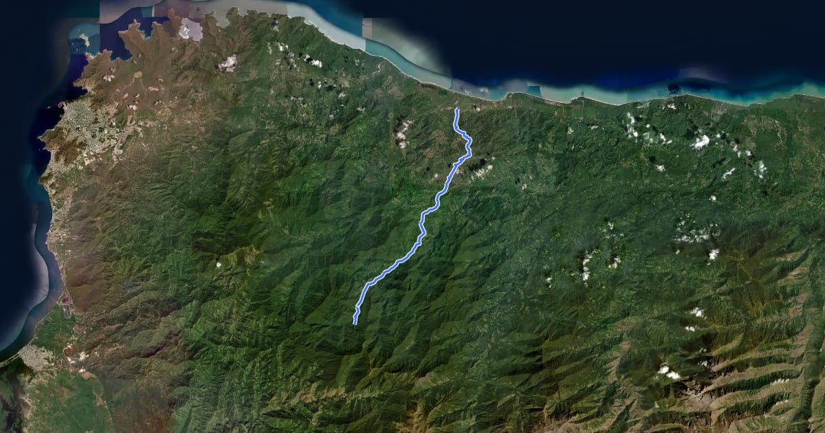 Маршрут Camino a Ciudad Perdida: Parte 2 на спутниковом снимке