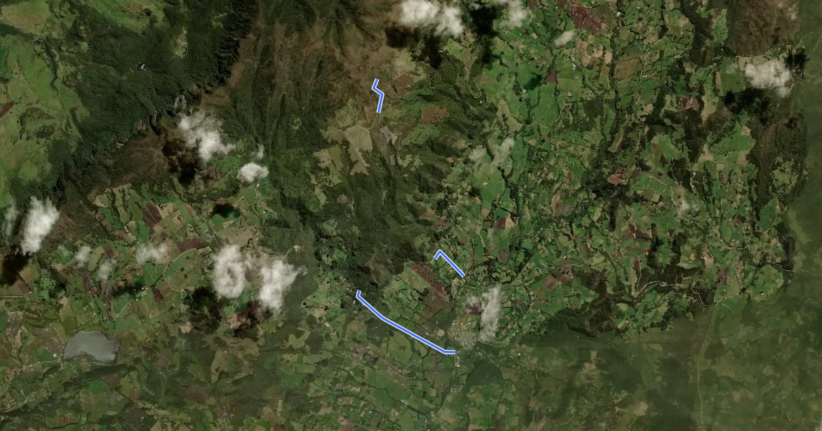 Маршрут Camino al Cerro Tinansucá на спутниковом снимке