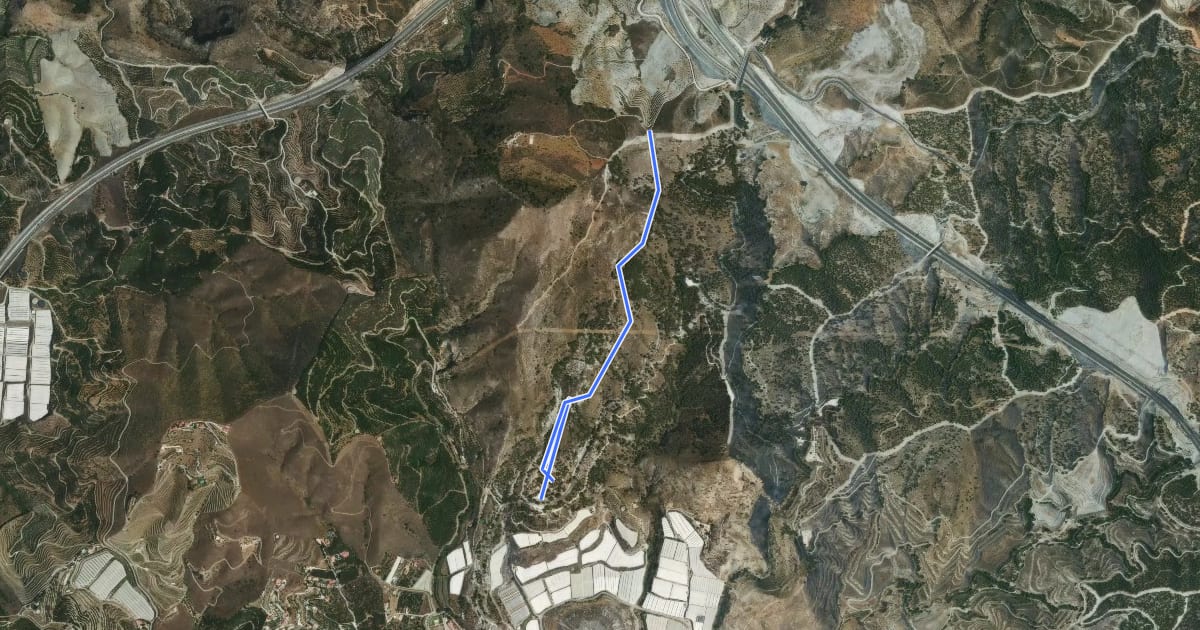 Маршрут Camino Antiguo de Granada на спутниковом снимке