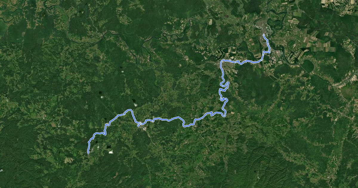 Маршрут Camino Banovina на спутниковом снимке