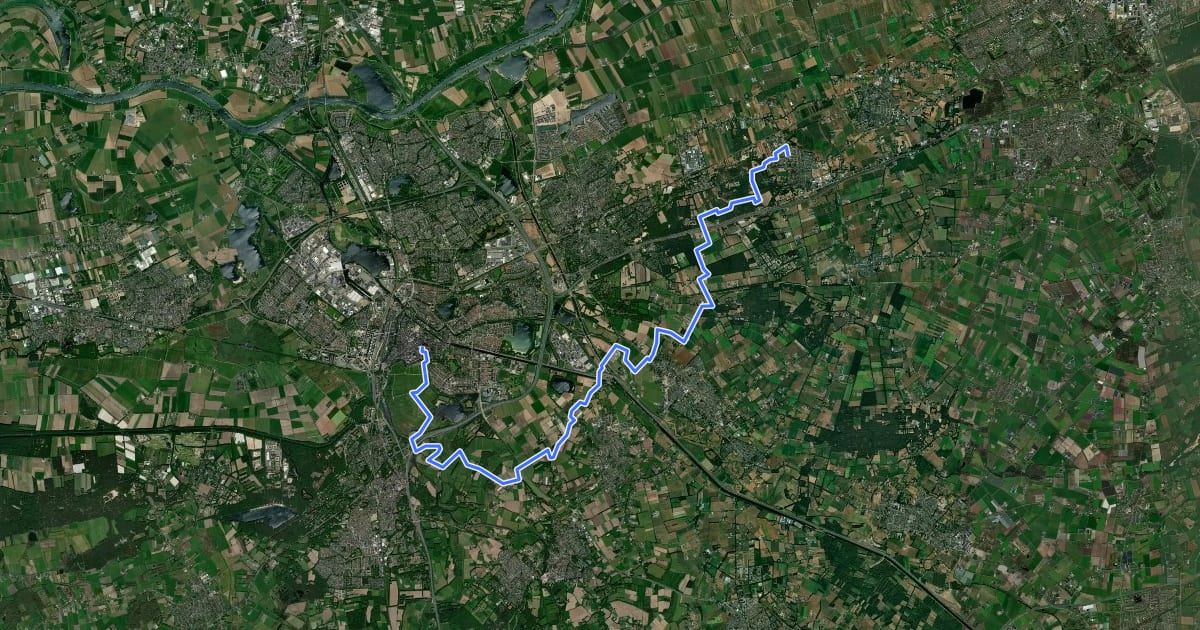 Маршрут Camino Brabant - R01: Den Bosch-Nuland на спутниковом снимке