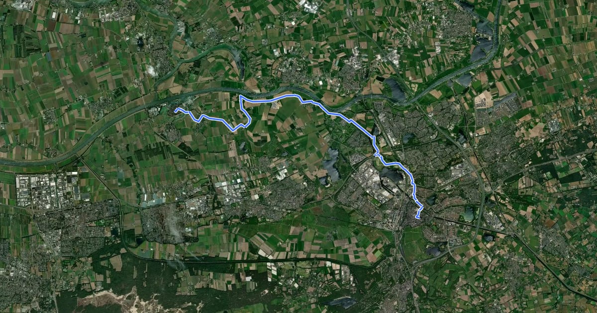 Маршрут Camino Brabant - R13: Heusden-Den Bosch на спутниковом снимке