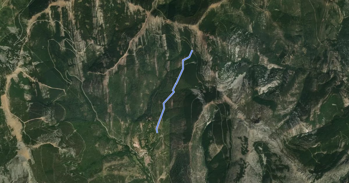 Маршрут Camino Carraleros-Cuidoñón на спутниковом снимке