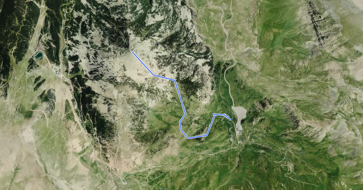 Маршрут Camino de Ampriu al Pico Cerler на спутниковом снимке