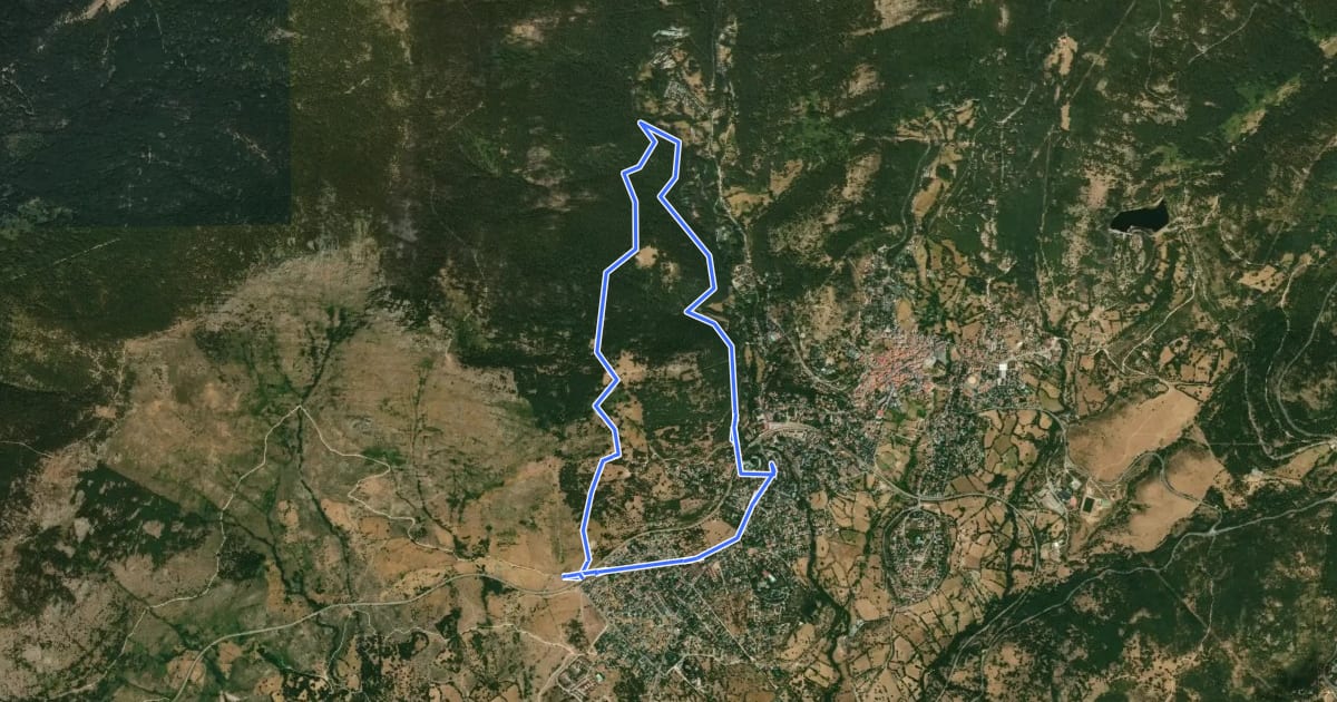 Маршрут Camino de Campamentos на спутниковом снимке