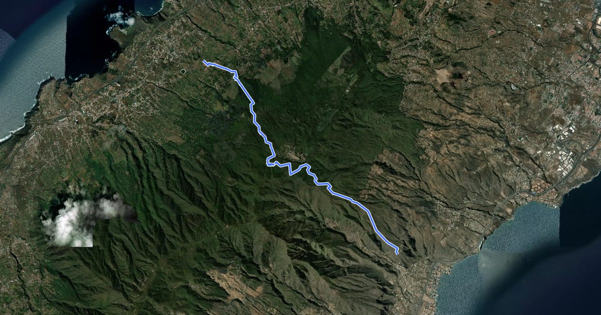 Маршрут Camino de Candelaria de la Matanza на спутниковом снимке