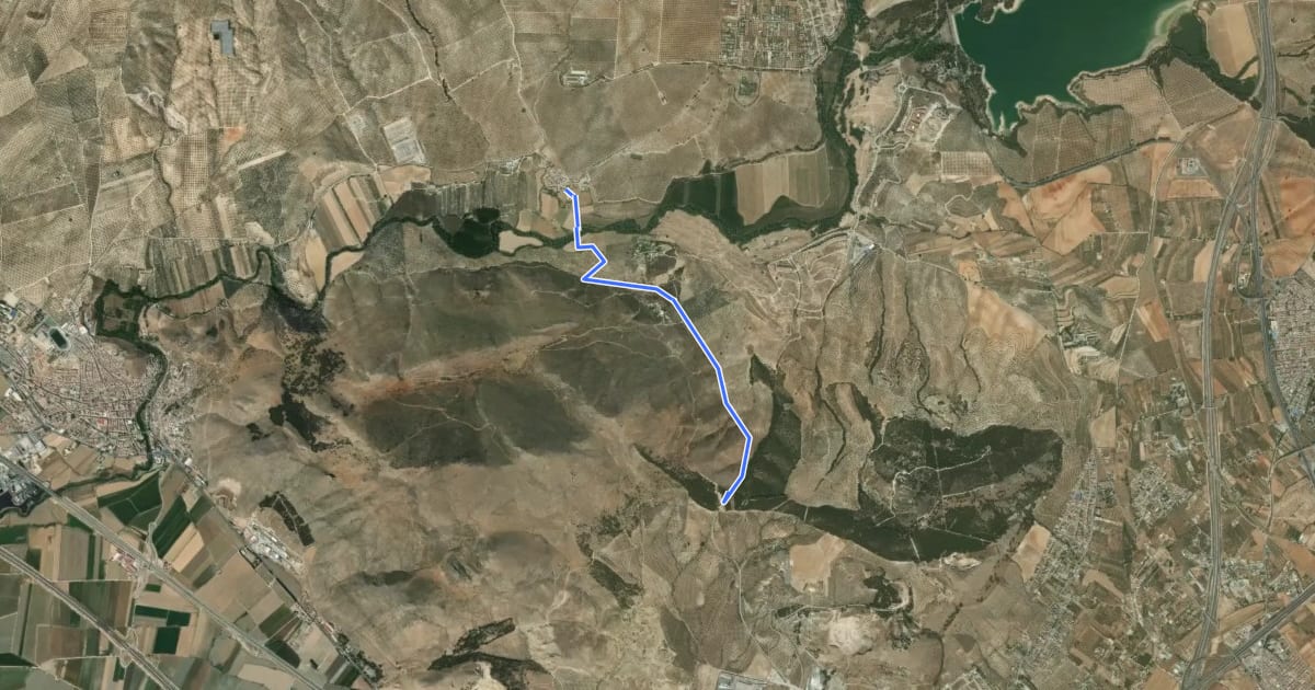 Маршрут Camino de Caparacena на спутниковом снимке