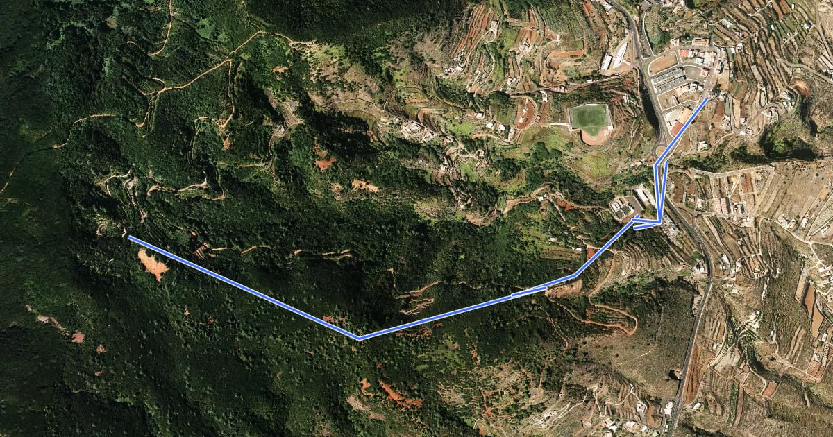 Маршрут Camino de Fuente Benamas на спутниковом снимке