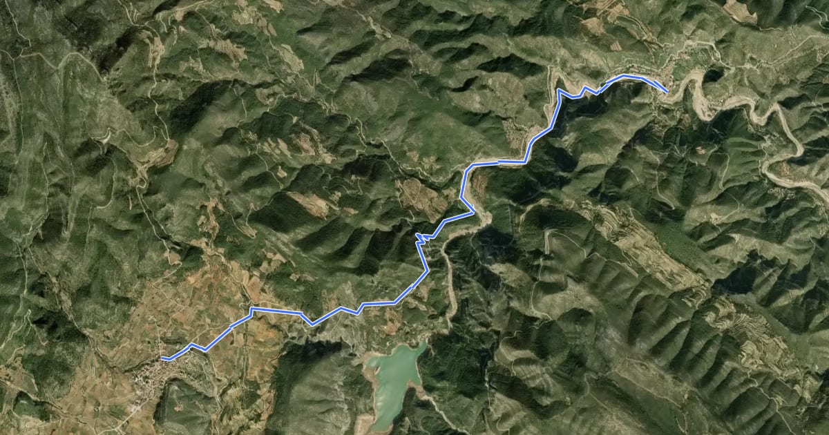 Маршрут Camino de herradura Chera - Sot de Chera на спутниковом снимке
