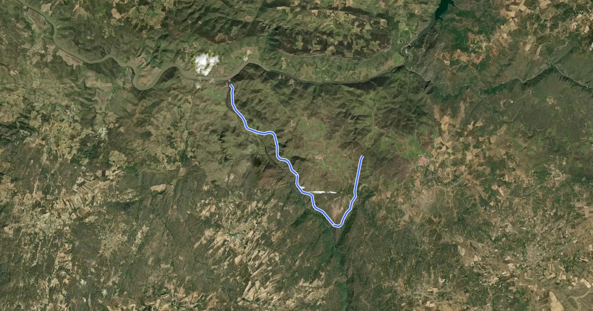 Маршрут Camino de Hierro на спутниковом снимке
