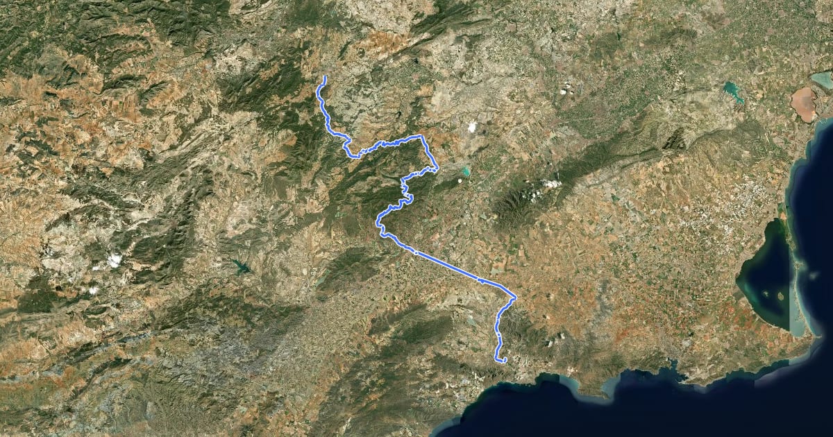 Маршрут Camino de la Cruz del Bajo Guadalentín на спутниковом снимке