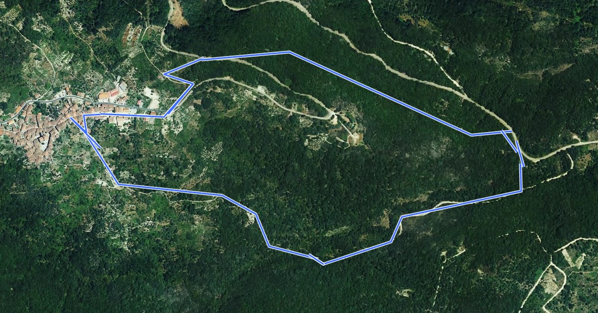 Маршрут Camino de la Dehesa de Mogarraz на спутниковом снимке