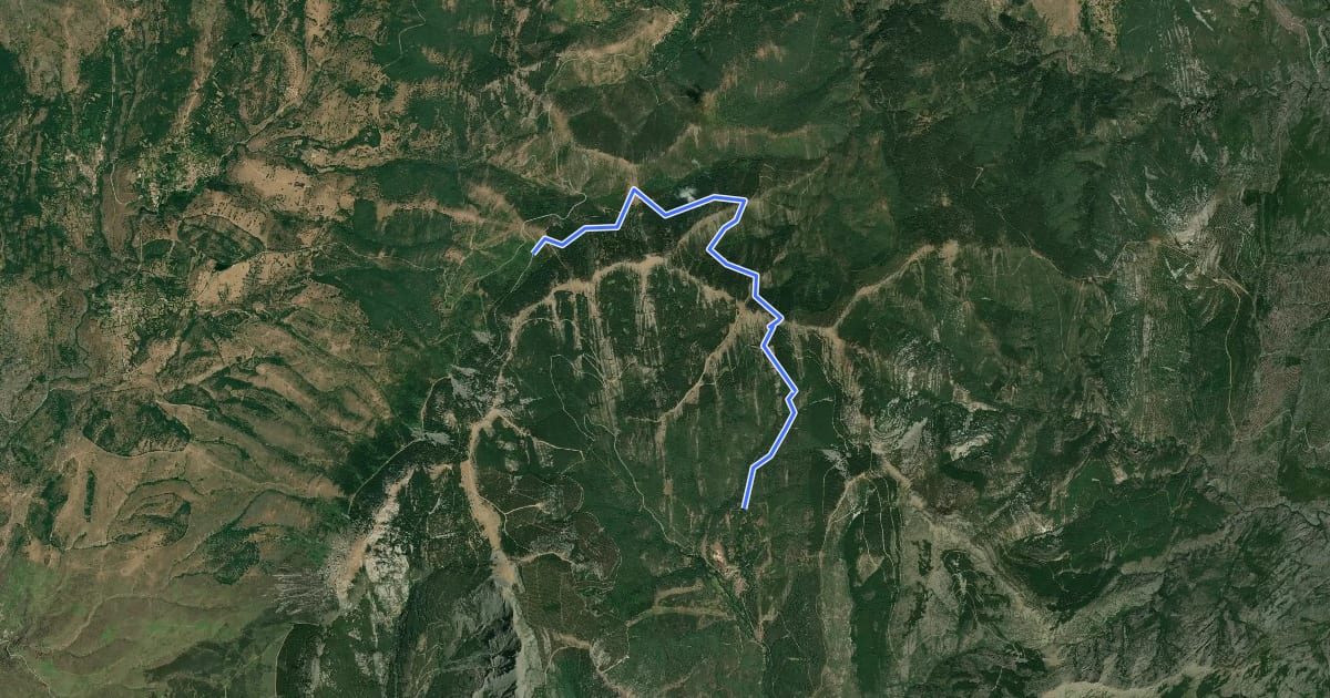 Маршрут Camino de la Hiruela на спутниковом снимке
