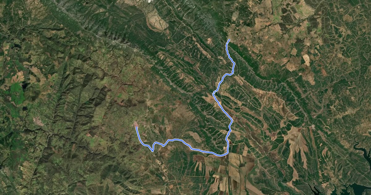 Маршрут Camino de la Jara - Etapa 4 на спутниковом снимке