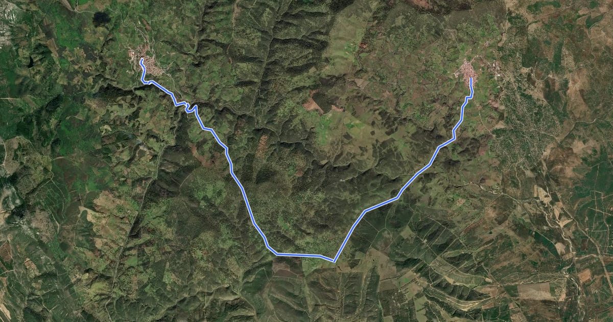 Маршрут Camino de la Jara - Etapa 5 на спутниковом снимке