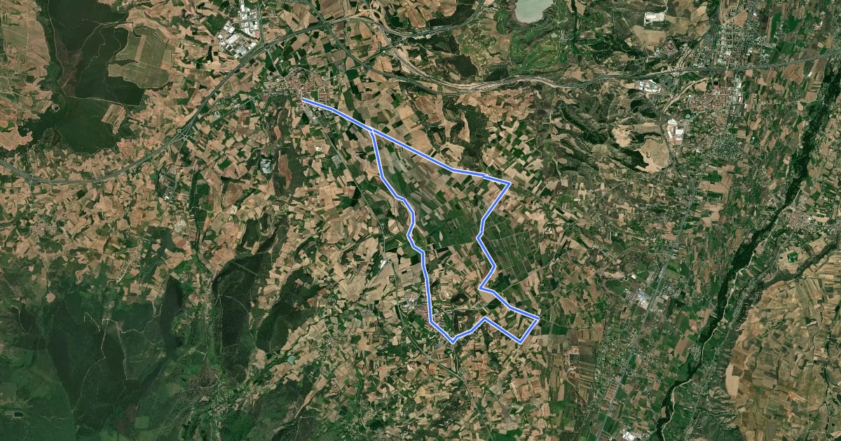 Маршрут Camino de la Mora на спутниковом снимке