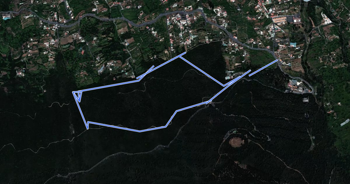 Маршрут Camino de la Orilla del Monte на спутниковом снимке