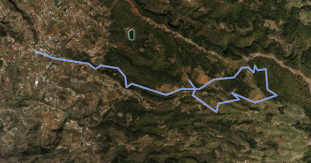 Маршрут Camino de las Fuentes на спутниковом снимке