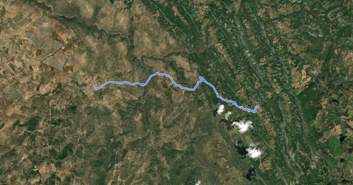 Маршрут Camino de los 5 Valles на спутниковом снимке